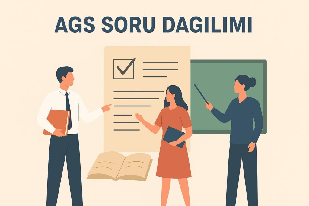 AGS Soru dağılımı yazan ve öğretmen adaylarını temsil eden görsel