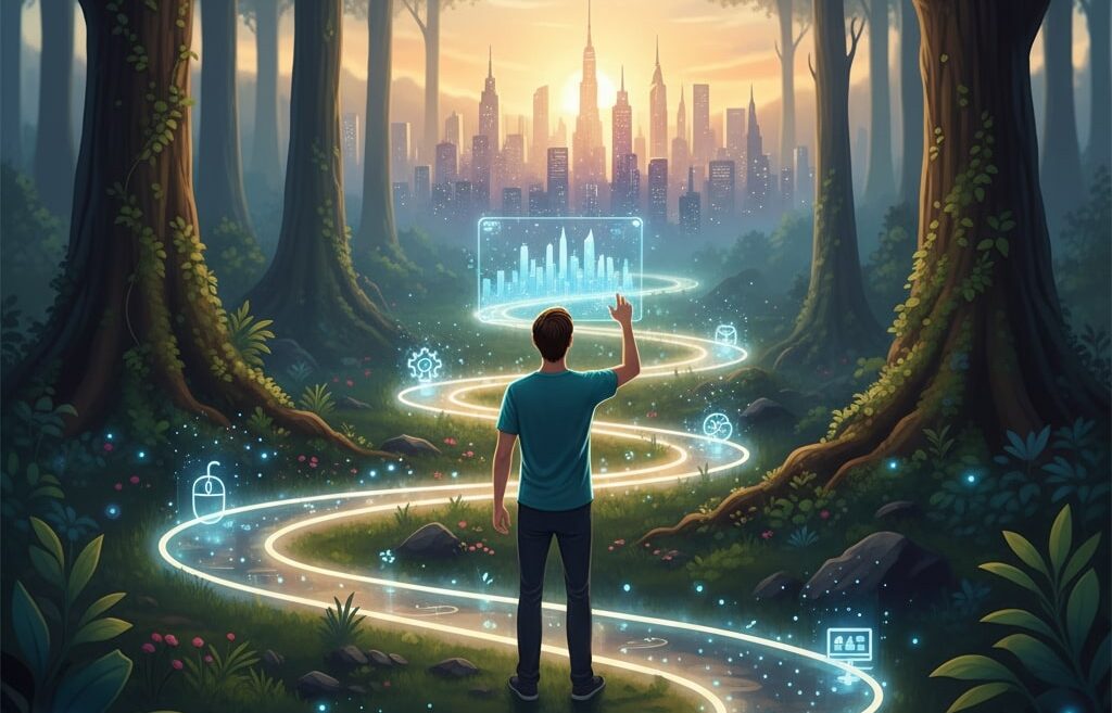 Kariyer yolu bulunan gelecek temalı kariyer planaması blog görseli