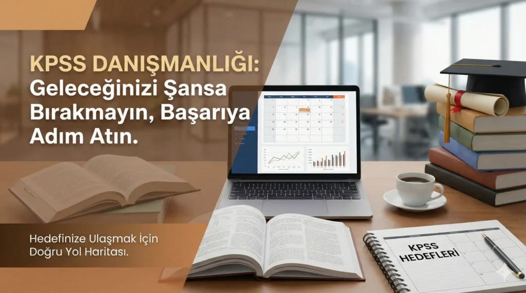 KPSS danışmanlığı ve çalışma ortamını gösteren kapak görsel