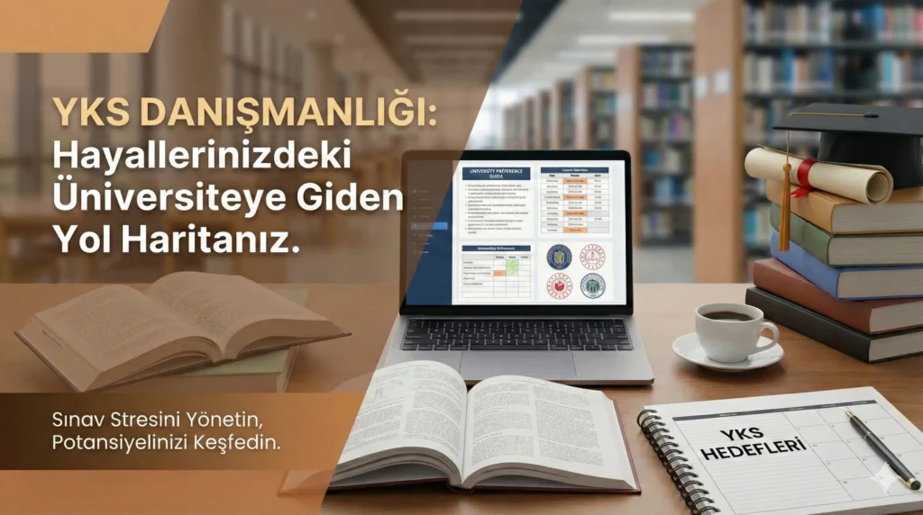 Birebir YKS danışmanlık süreci ve çalışma ortamını barındıran görsel